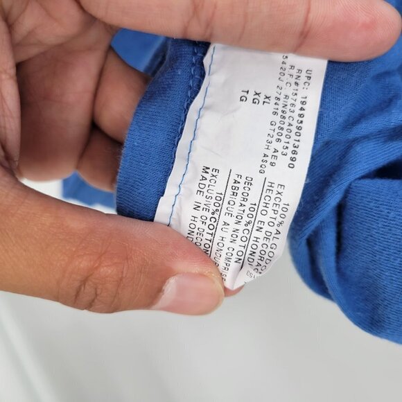 Champion Men Blue Short Sleeve Crew Neck Stripe Graphic Tee Shirt Top Size XL - Picture 5 of 11